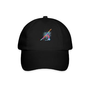 Bunt Figur Turnen Turnerin Gymnastik Geschenke - Baseballkappe - Schwarz/Schwarz - Vorne