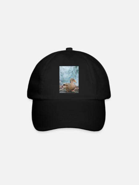 Ente - Baseballkappe - Schwarz/Schwarz