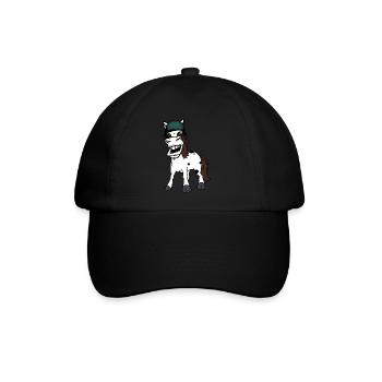 Lustiges Pferd Gaul Army Pferd Schutzhelm Soldat - Baseballkappe - Schwarz/Schwarz - Vorne
