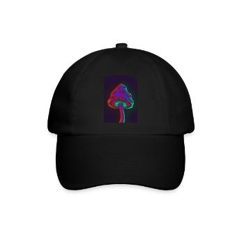 Trippy Pilz - Baseballkappe - Schwarz/Schwarz - Vorne