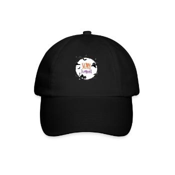 Gruseliger Telefonist - Baseballkappe - Schwarz/Schwarz - Vorne