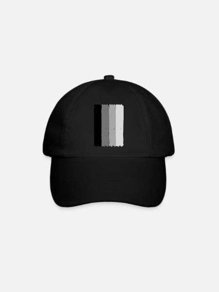 Stylisches Design Grau - Baseballkappe - Schwarz/Schwarz