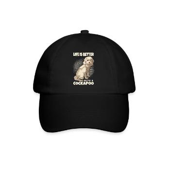 Cockapoo - Baseballkappe - Schwarz/Schwarz - Vorne