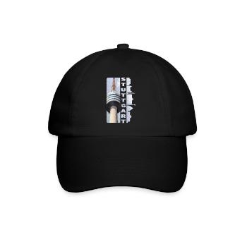 Stuttgart Deutschland Stadt Skyline Heimat Liebe - Baseballkappe - Schwarz/Schwarz - Vorne