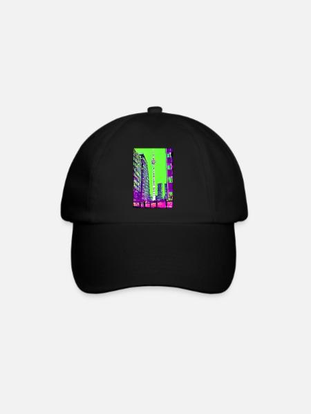 Berlin Berliner Fernsehturm Stadt Wahrzeichen - Baseballkappe - Schwarz/Schwarz