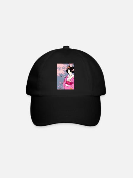 Geisha 3 - Baseballkappe - Schwarz/Schwarz