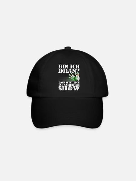 "Bin ich dran?" Kegelspieler Kegler - Baseballkappe - Schwarz/Schwarz