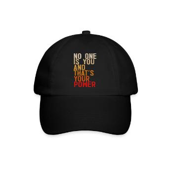 Niemand ist du und das ist deine Macht - Baseballkappe - Schwarz/Schwarz - Vorne