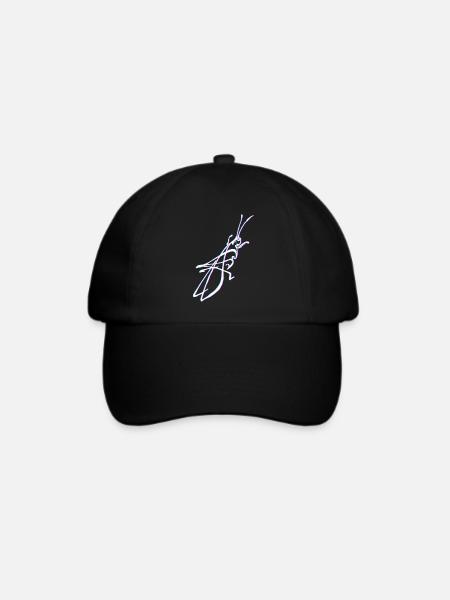 Heller Grashüpfer - Baseballkappe - Schwarz/Schwarz