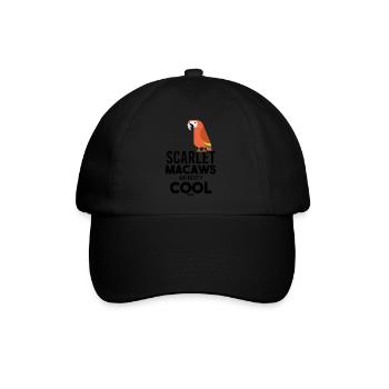 roter Papagei Ornithologie Vogel - Baseballkappe - Schwarz/Schwarz - Vorne