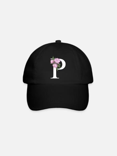 P - Baseballkappe - Schwarz/Schwarz