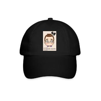 Liebe/Vermissen - Baseballkappe - Schwarz/Schwarz - Vorne