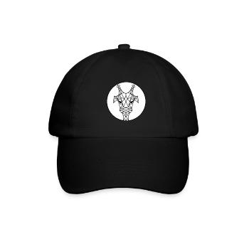 Geo-Giraffe - Baseballkappe - Schwarz/Schwarz - Vorne