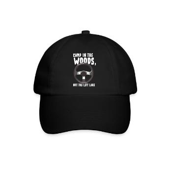 Camp In The Woods Nicht die linke Spur - Baseballkappe - Schwarz/Schwarz - Vorne