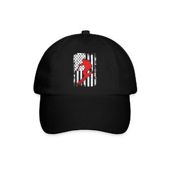 4. Juli Ski USA - Baseballkappe - Schwarz/Schwarz - Vorne