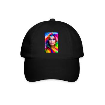 Neon Schönheit 5 - Baseballkappe - Schwarz/Schwarz - Vorne