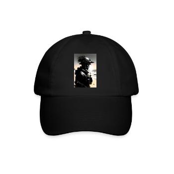 Soldat - Baseballkappe - Schwarz/Schwarz - Vorne