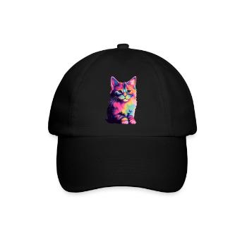 Universe Cat - Baseballkappe - Schwarz/Schwarz - Vorne