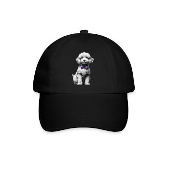 Hundewelpe Pudel Hundehalter Pudelwelpe Hundeliebe - Baseballkappe - Schwarz/Schwarz - Vorne