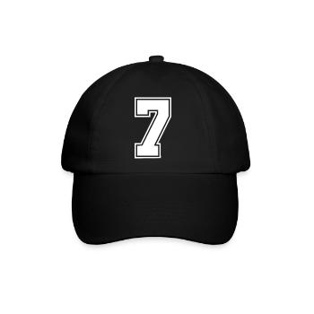 7 - Baseballkappe - Schwarz/Schwarz - Vorne