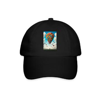 Ballonfahrt - Baseballkappe - Schwarz/Schwarz - Vorne
