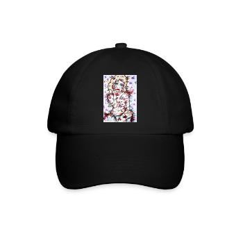 Telefonmädchen - Baseballkappe - Schwarz/Schwarz - Vorne