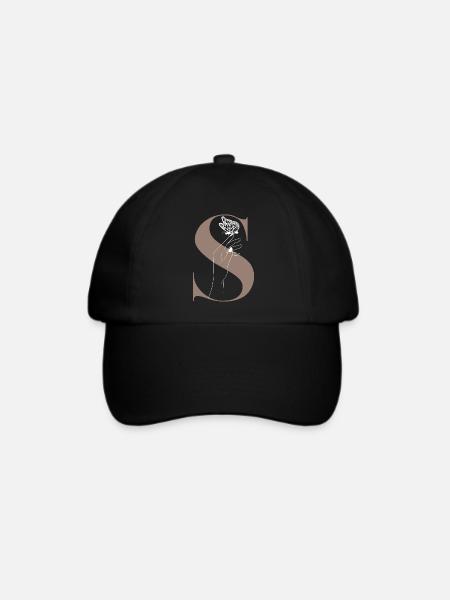 Magischer Schmetterlingsbuchstabe - Baseballkappe - Schwarz/Schwarz