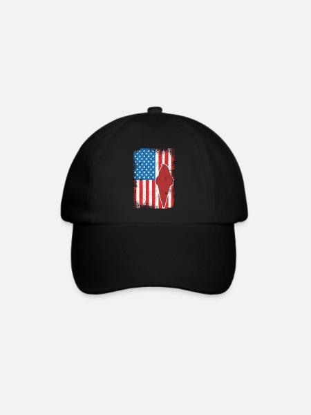 Eiscreme 4. Juli USA - Baseballkappe - Schwarz/Schwarz