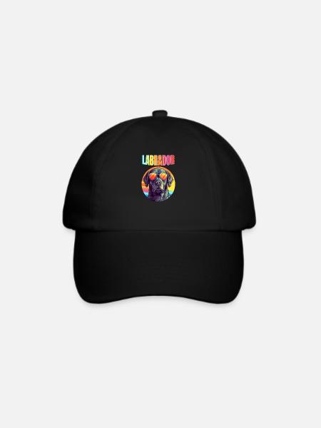 Cool Retro Labrador - Baseballkappe - Schwarz/Schwarz