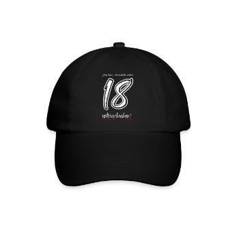Jetzt kann ich endlich selbst unterschreiben! - Baseballkappe - Schwarz/Schwarz - Vorne