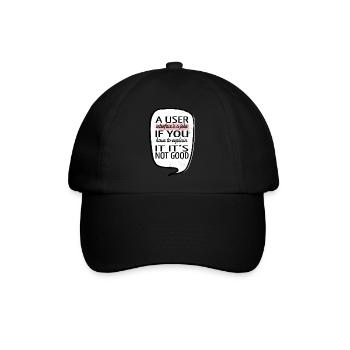 geek birthday present idea funny quote encrypt - Baseballkappe - Schwarz/Schwarz - Vorne