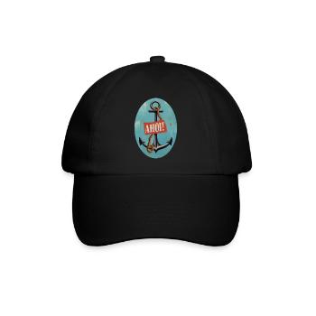 Ahoi - Baseballkappe - Schwarz/Schwarz - Vorne