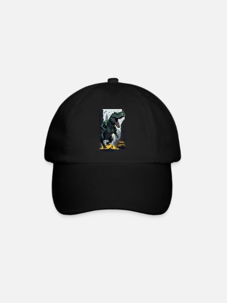 T Rex - Baseballkappe - Schwarz/Schwarz