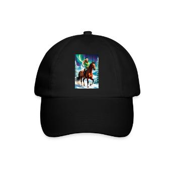 personalisiertes Design-Muttergeschenk - Baseballkappe - Schwarz/Schwarz - Vorne
