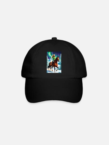 personalisiertes Design-Muttergeschenk - Baseballkappe - Schwarz/Schwarz