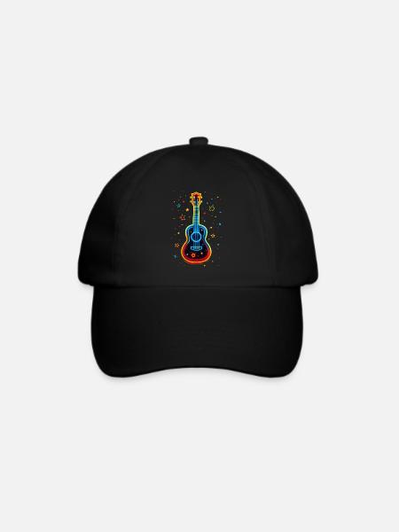 90er Jahre Ukulele - Baseballkappe - Schwarz/Schwarz