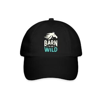 Scheune "Wild sein - Baseballkappe - Schwarz/Schwarz - Vorne