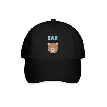 kleiner Kuschelnbär blau Kinderzimmer Deko Kinder - Baseballkappe - Schwarz/Schwarz - Vorne