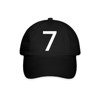 Vintage Sieben - Baseballkappe - Schwarz/Schwarz - Vorne