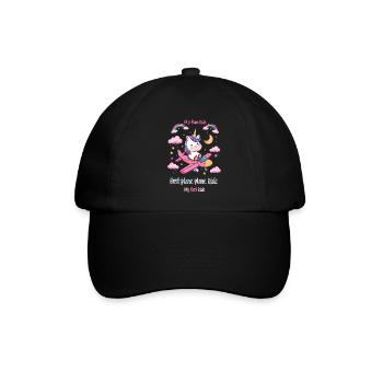 Meine Erste Flugreise Erstes Mal Fliegen - Baseballkappe - Schwarz/Schwarz - Vorne