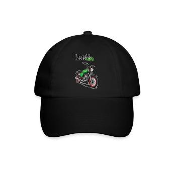 S51 (grün) // Illustration - Baseballkappe - Schwarz/Schwarz - Vorne