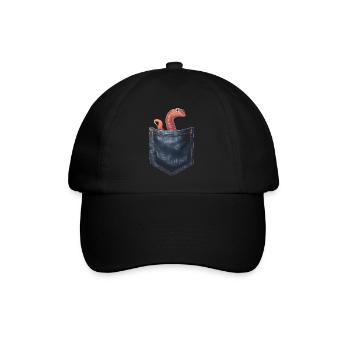 Wurm - Baseballkappe - Schwarz/Schwarz - Vorne