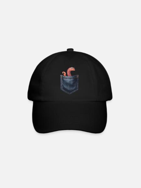 Wurm - Baseballkappe - Schwarz/Schwarz