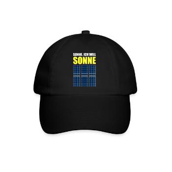 Sonne, Photovoltaik, Solarzelle, Sommerfans, Strom - Baseballkappe - Schwarz/Schwarz - Vorne