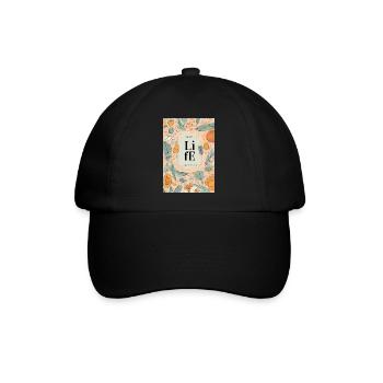 Life Grow - Baseballkappe - Schwarz/Schwarz - Vorne