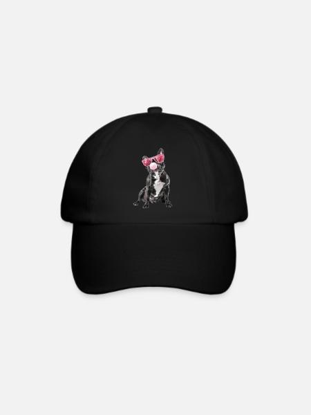 Boston Terrier - Baseballkappe - Schwarz/Schwarz