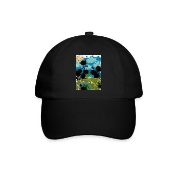 Abstrakter Teich - Baseballkappe - Schwarz/Schwarz - Vorne