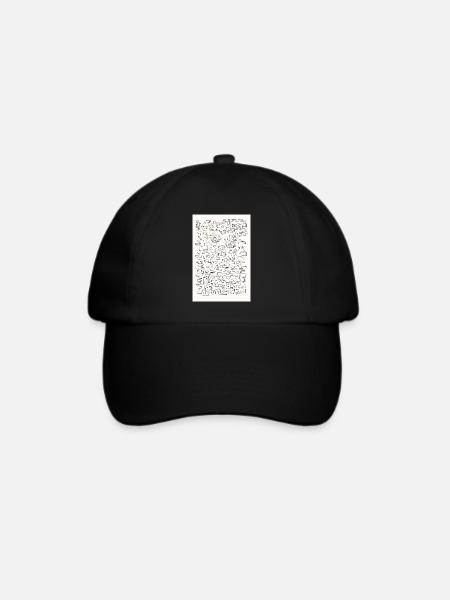 Retro Maze - Baseballkappe - Schwarz/Schwarz