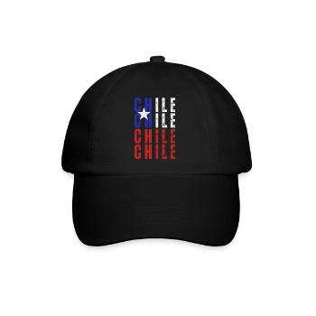 Chilenischer Stolz, ich liebe Chile - Baseballkappe - Schwarz/Schwarz - Vorne