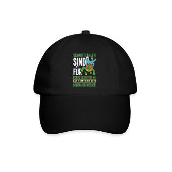 Schrittzähler? Ich nutze den Bewegungsmelder - Baseballkappe - Schwarz/Schwarz - Vorne